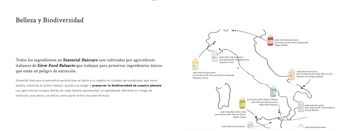 Versión anterior: mapa estático de Italia con las granjas de origen